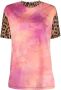 Roberto Cavalli T-shirt met luipaardprint Roze - Thumbnail 1