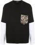 Roberto Cavalli T-shirt met luipaardprint vlak Zwart - Thumbnail 1