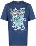 Roberto Cavalli T-shirt met print Blauw - Thumbnail 1
