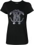 Roberto Cavalli T-shirt met slangenprint Zwart - Thumbnail 1