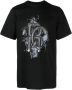 Roberto Cavalli T-shirt met slangenprint Zwart - Thumbnail 1