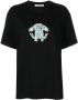 Roberto Cavalli T-shirt verfraaid met logo Zwart - Thumbnail 1