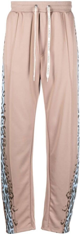 Roberto Cavalli Trainingsbroek met luipaardprint Beige
