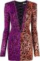Roberto Cavalli Tweekleurige jurk Paars - Thumbnail 1