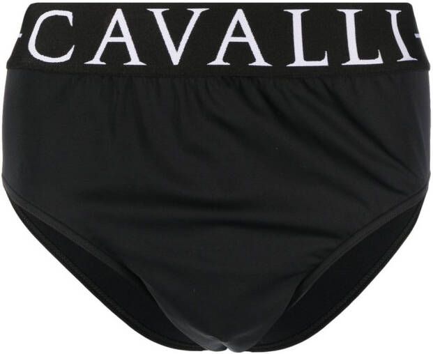 Roberto Cavalli Zwembroek met logoprint Zwart