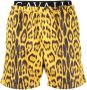 Roberto Cavalli Zwembroek met luipaardprint Geel - Thumbnail 1