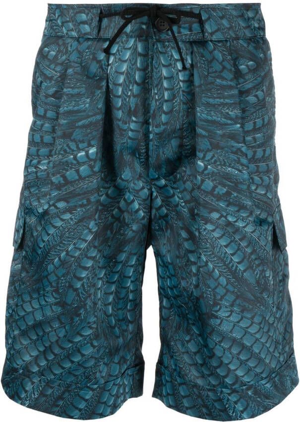 Roberto Cavalli Zwembroek met print Blauw