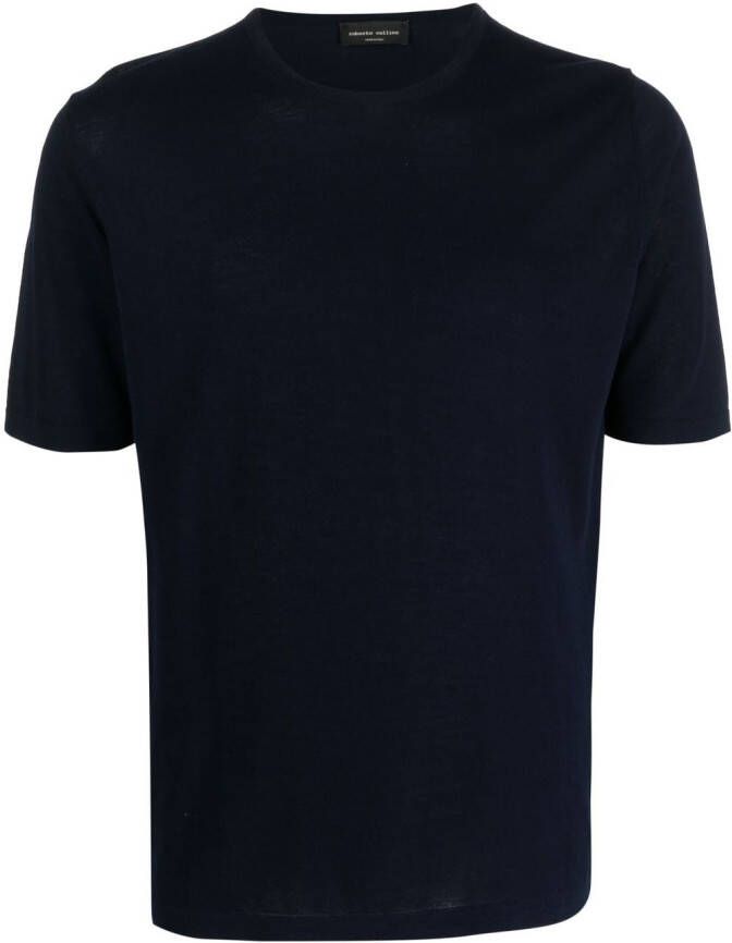 Roberto Collina T-shirt met ronde hals Blauw