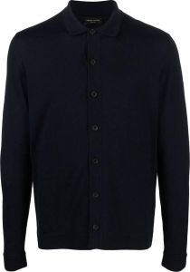 Roberto Collina button-down knit shirt Blauw