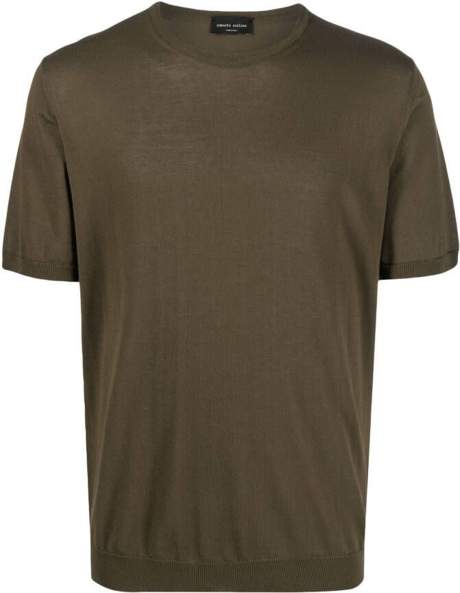 Roberto Collina T-shirt met ronde hals Groen