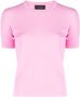 Roberto Collina Fijngebreid T-shirt Roze - Thumbnail 1