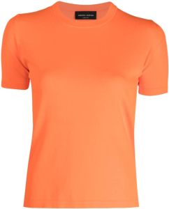 Roberto Collina Fijngebreid T-shirt Oranje