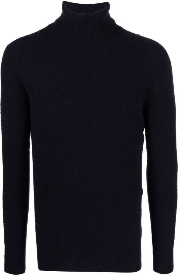 Roberto Collina Gebreide coltrui heren polyamide Alpaca Wol Spandex Elastane wol 50 Blauw