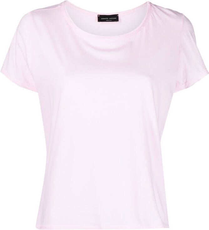 Roberto Collina T-shirt met geplooid detail Roze