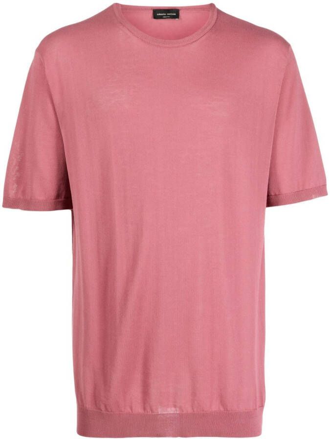 Roberto Collina T-shirt met ronde hals Roze
