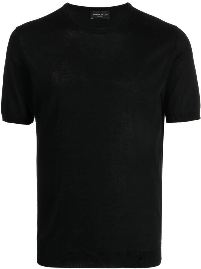 Roberto Collina T-shirt met ronde hals Zwart