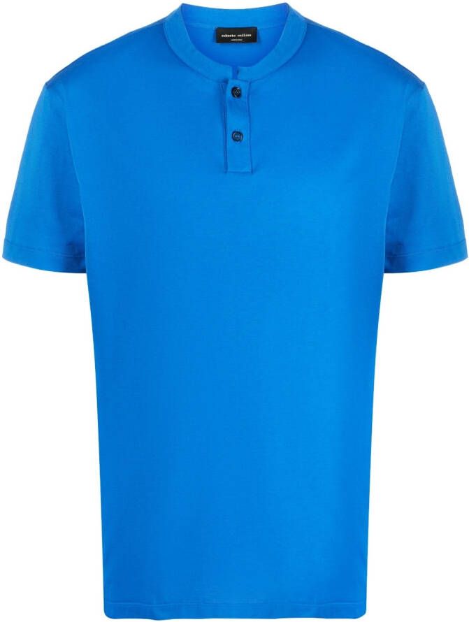 Roberto Collina Katoenen T-shirt Blauw