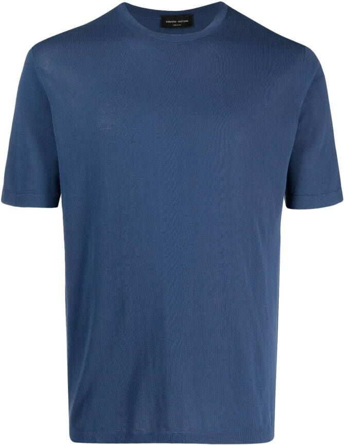 Roberto Collina Katoenen T-shirt Blauw