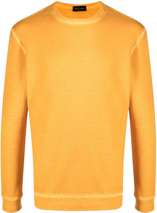 Roberto Collina Sweater met gerafeld-effect Geel