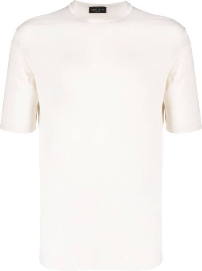 Roberto Collina T-shirt met ronde hals Beige