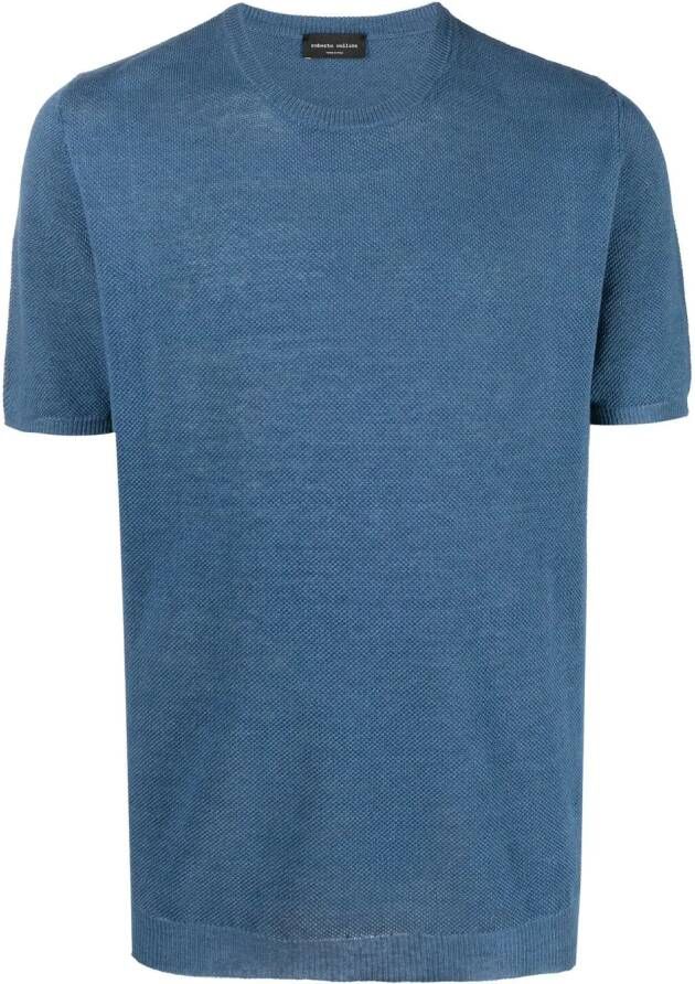 Roberto Collina T-shirt met ronde hals Blauw