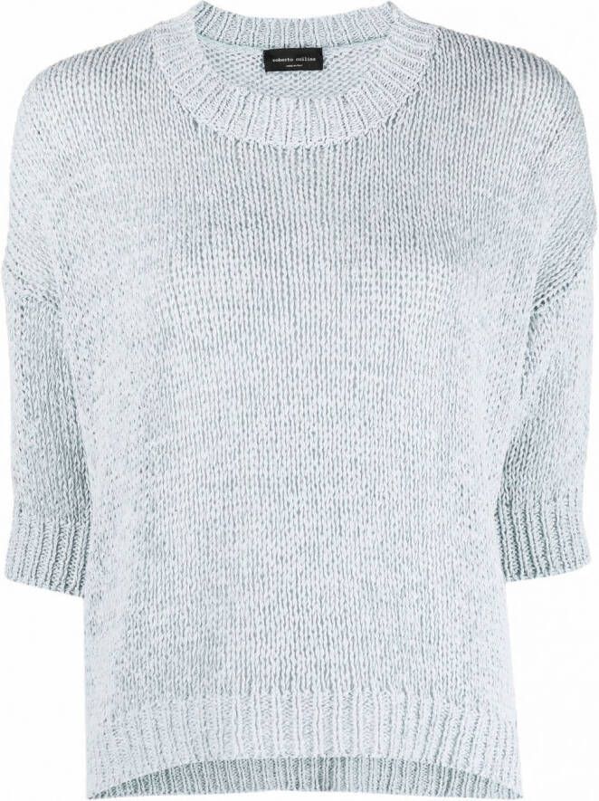 Roberto Collina Trui met ronde hals Blauw