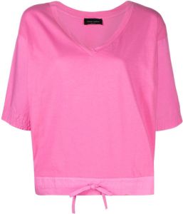 Roberto Collina T-shirt met trekkoordtaille Roze
