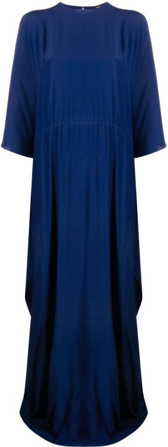 Rochas Jurk met elastische taille Blauw