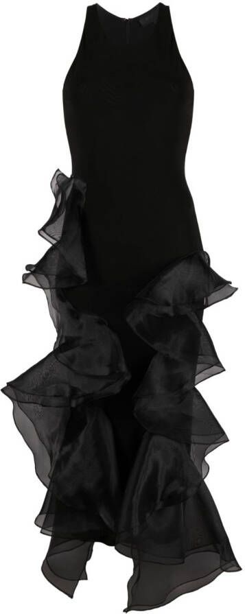 Rochas Gelaagde maxi-jurk Zwart