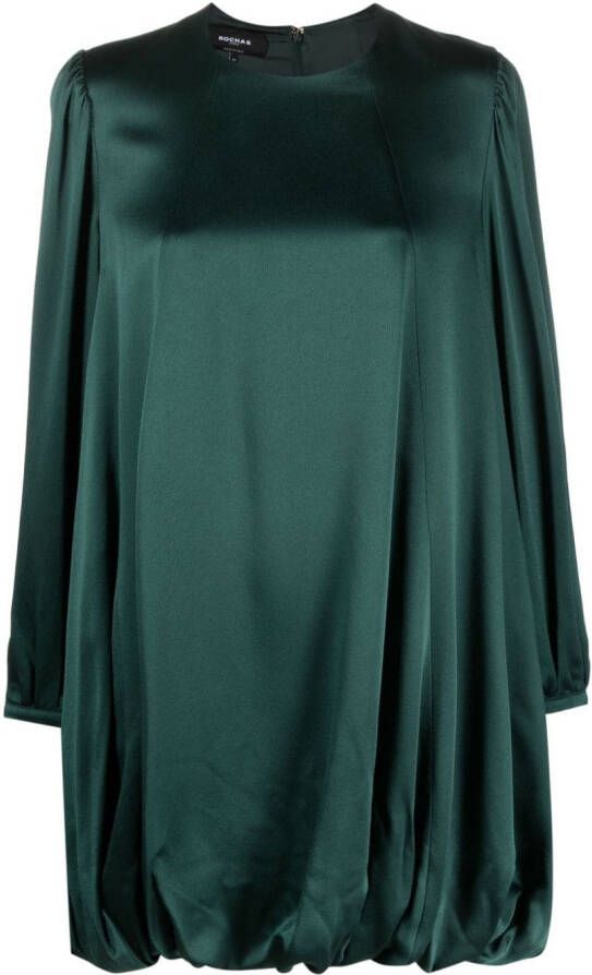 Rochas Mini-jurk met lange mouwen Groen