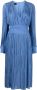 Rochas Midi-jurk met plissé detail Blauw - Thumbnail 1
