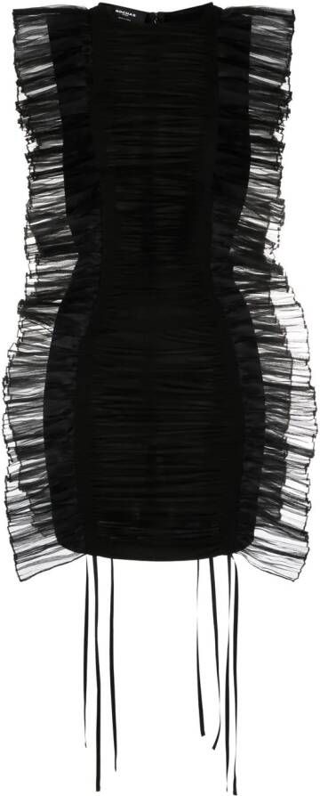 Rochas Mini-jurk met ruches Zwart