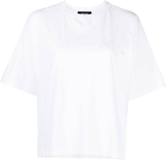 Rochas T-shirt met ronde hals Wit