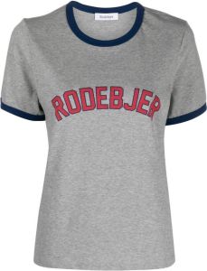 Rodebjer T-shirt met logoprint Grijs