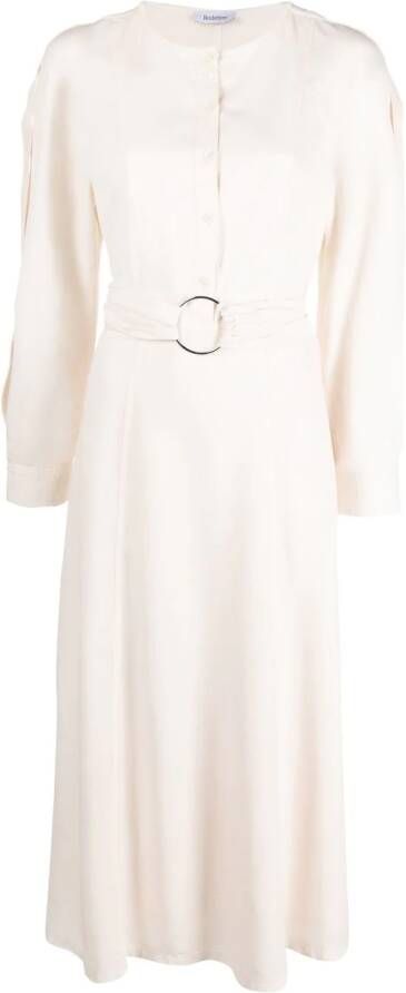 Rodebjer Midi-jurk met ceintuur Beige