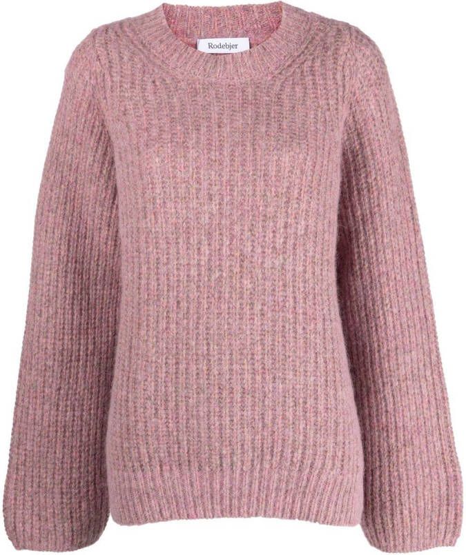 Rodebjer Ribgebreide trui Roze