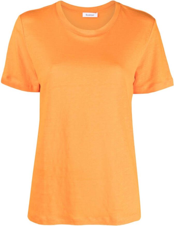 Rodebjer T-shirt met ronde hals Oranje