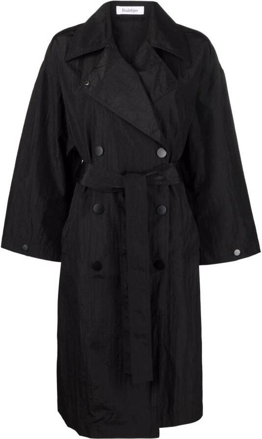 Rodebjer Trenchcoat met ceintuur Zwart