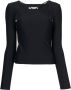 Rokh Blouse met uitgesneden detail Zwart - Thumbnail 1
