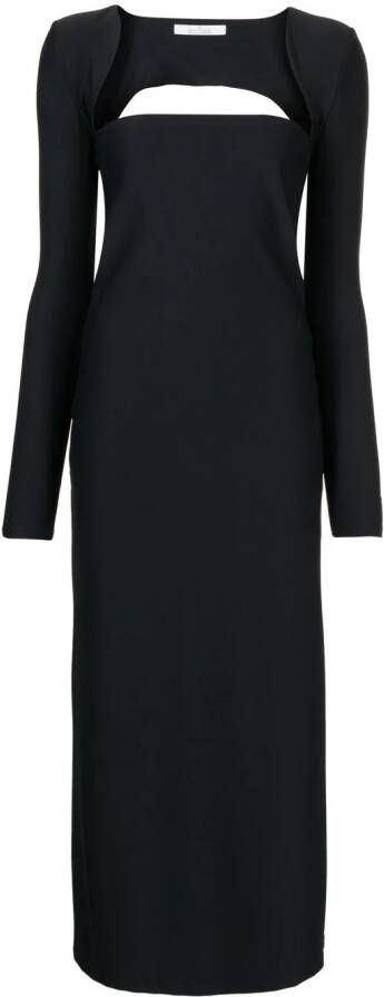 Rokh Mini-jurk met vierkante hals Zwart