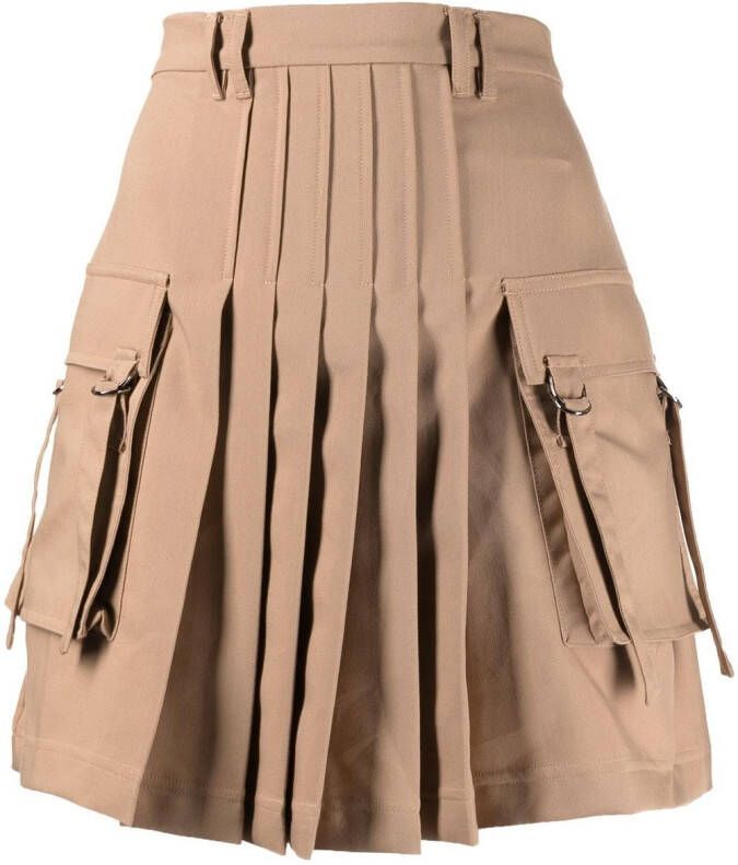 Rokh Mini-plooirok Bruin