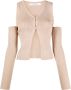 Rokh Vest met uitgesneden detail Beige - Thumbnail 1