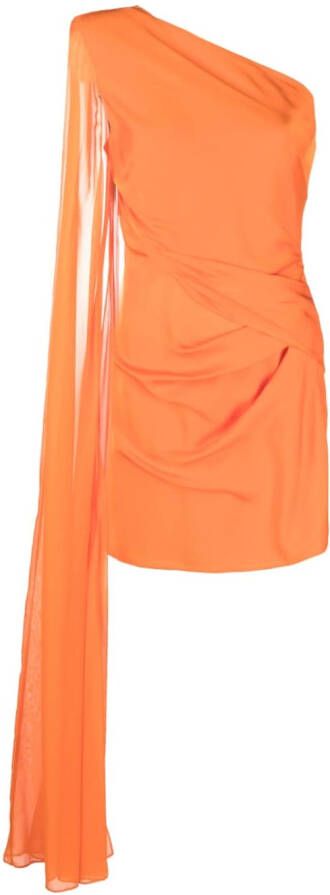 Roland Mouret Gedrapeerde jurk Oranje