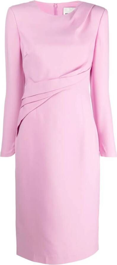 Roland Mouret Gedrapeerde midi-jurk Paars