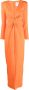 Roland Mouret Maxi-jurk met lange mouwen Oranje - Thumbnail 1