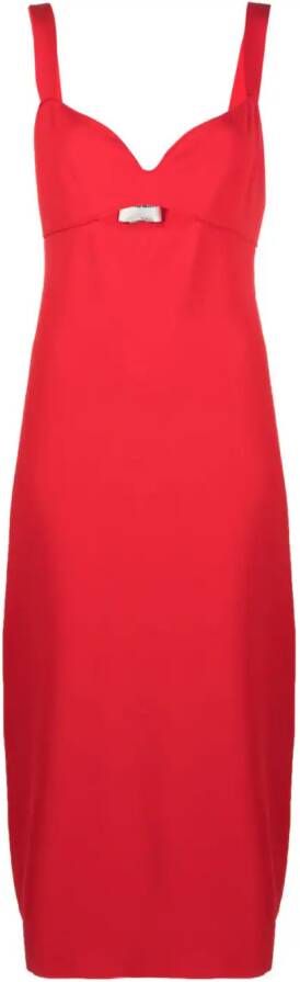 Roland Mouret sleeveless cut-out midi dress Rood