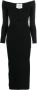 Roland Mouret Maxi-jurk met V-hals Zwart - Thumbnail 1