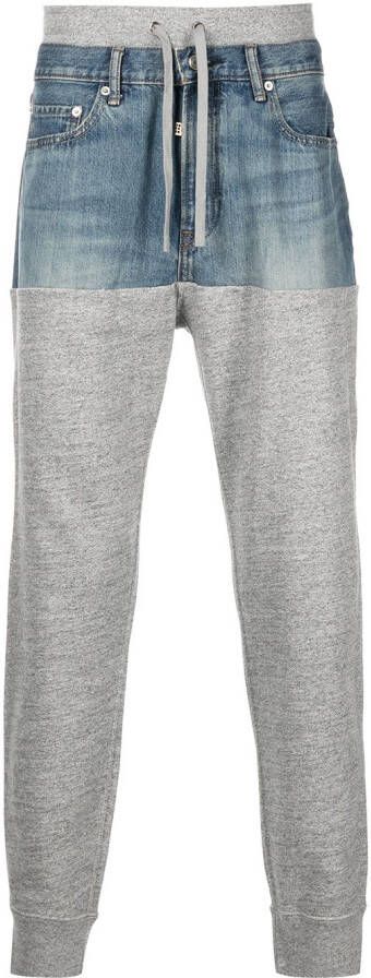 ROMEO HUNTE Broek met denim vlakken Grijs