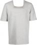ROMEO HUNTE T-shirt met vierkante hals Grijs - Thumbnail 1