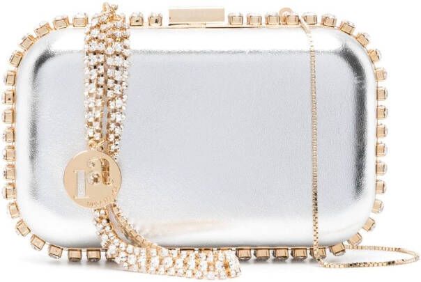 Rosantica Clio clutch met kristallen Zilver